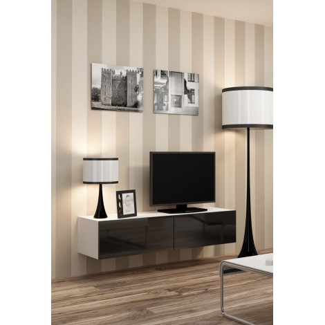 Cama TV stand VIGO 140 30/140/40 white/black gloss