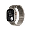 Apple 49mm Natural Titanium Milanese Loop - Large
