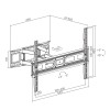 Maclean TV mount, max vesa 600x400, fits curved TVs, 37-80", 40kg, MC-710N