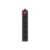 Lanberg Cable Power Strip 3M 5X French Outlets with Switch, Quality-Grade Copper | PS1-05E-0300-BK