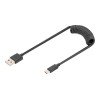 Digitus | USB 2.0 Type A to USB C Spiral Cable | AK-300430-006-S | USB-A to USB-C USB 2.0 Type A, plug | USB C, plug