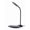 Gembird TA-WPC10-LED-01 Desk lamp with wireless charger, Black | Cold white, warm white, natural 2893-7072 K | Phone or tablet with built-in Qi wireless charging