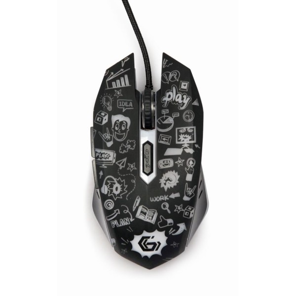 MOUSE USB OPTICAL BLACK/MUS-6B-GRAFIX-01 GEMBIRD