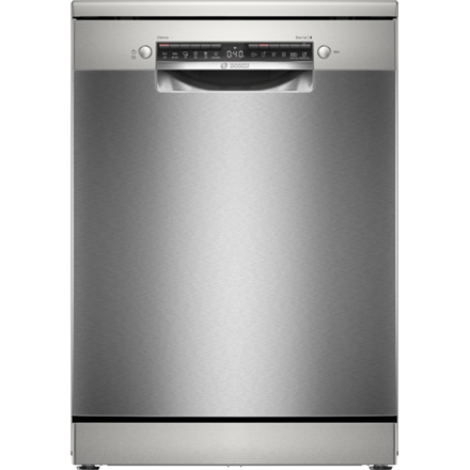 Dishwasher | SMS4HVI00E | Free standing | Width 60 cm | Number of place settings 14 | Number of programs 6 | Energy efficiency class D | Display | AquaStop function | Silver inox