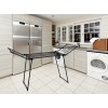 AMALFI foldable laundry drying rack, black