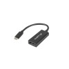 Lanberg USB-C(M) 3.1->Displayport(F) Adapter cable 15cm, Black