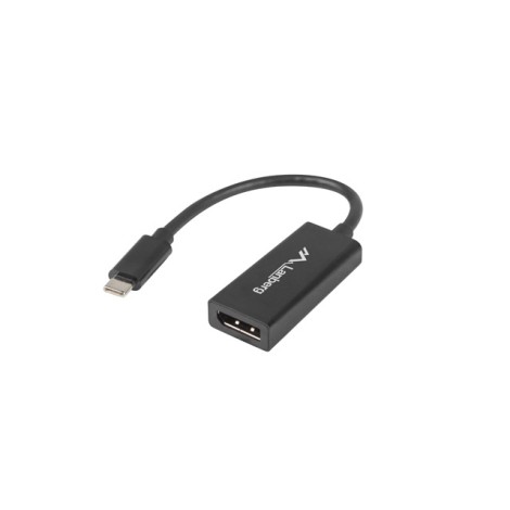 Lanberg USB-C(M) 3.1->Displayport(F) Adapter cable 15cm, Black
