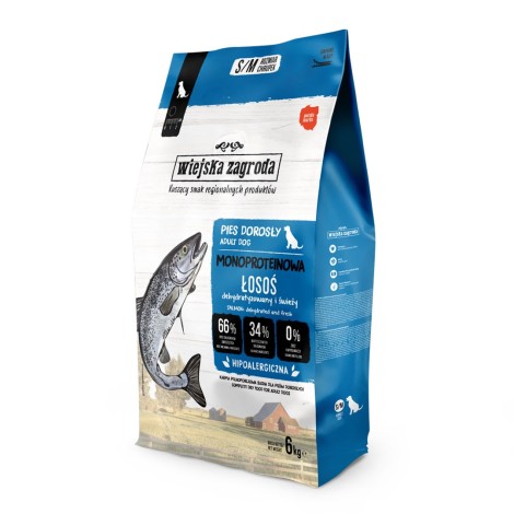 WIEJSKA ZAGRODA Monoprotein Salmon - dry dog food - 6kg