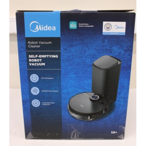 SALE OUT.  | Midea | Robotic Vacuum Cleaner | S8+ | Wet&Dry | Operating time (max) 180 min | Lithium Ion | 5200 mAh | Dust capacity 0.45 + 5 L | 4000 Pa | Black | DEMO