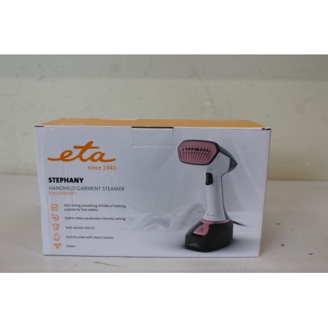 SALE OUT. ETA ETA227090000 Stephany Garment Steamer, Power 1400 W, Water tank 0.38 L, Black/White | ETA | Garment steamer | Stephany ETA227090000 | Handheld | Power 1400 W | White/Black | DAMAGED PACKAGING