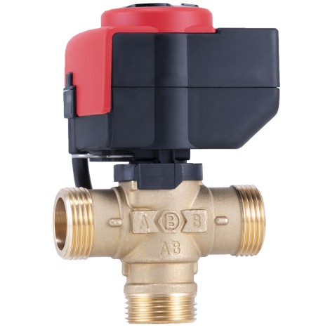 Barberi Three-way flow distribution valve DN 25 with e-drive