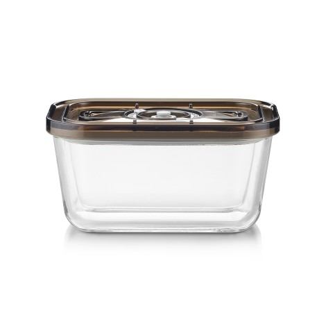 Caso Glass Vacuum Container with Plastic Lid | VacuBoxx Eco M | Transparent