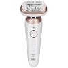 Braun Epilator | SES9-030 3D Silk-Epilk 9 Flex | Operating time (max) 50 min | Number of power levels 2 | Wet & Dry | White/Rose