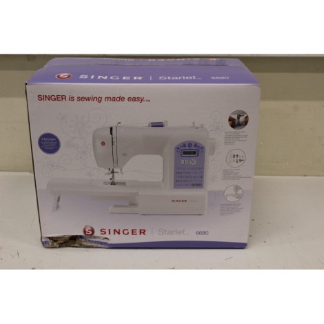 SALE OUT.  | Singer | Sewing Machine | Starlet 6680 | Number of stitches 80 | Number of buttonholes 6 | White | DAMAGED PACKAGING