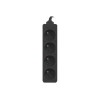 Lanberg Cable Power Strip, 4X French Outlets Quality-Grade Copper, 1.5 m | PS0-04E-0150-BK