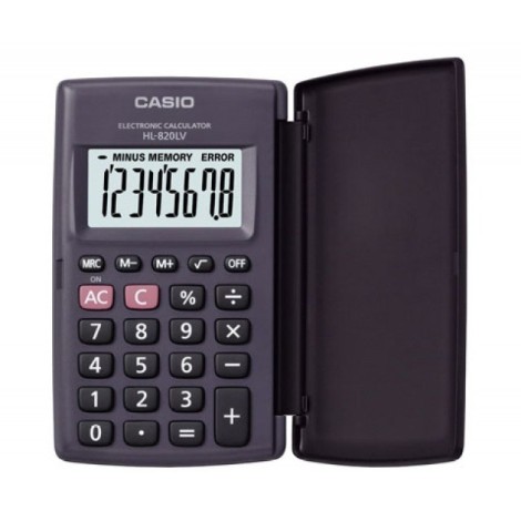 Casio HL-820LV-B BK 8-digit black pocket calculator