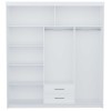 Topeshop FARO235 BIEL L KPL bedroom wardrobe/closet 5 shelves 3 door(s) White