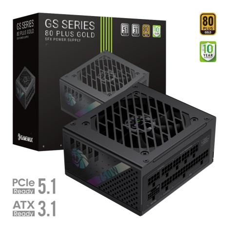 Gamemax Power Supply, 80 PLUS, Gold | GS 750G | 750 W