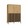 KAMARO 4DK SLIM/GŁ OAK ARTISAN DISPLAY CABINET
