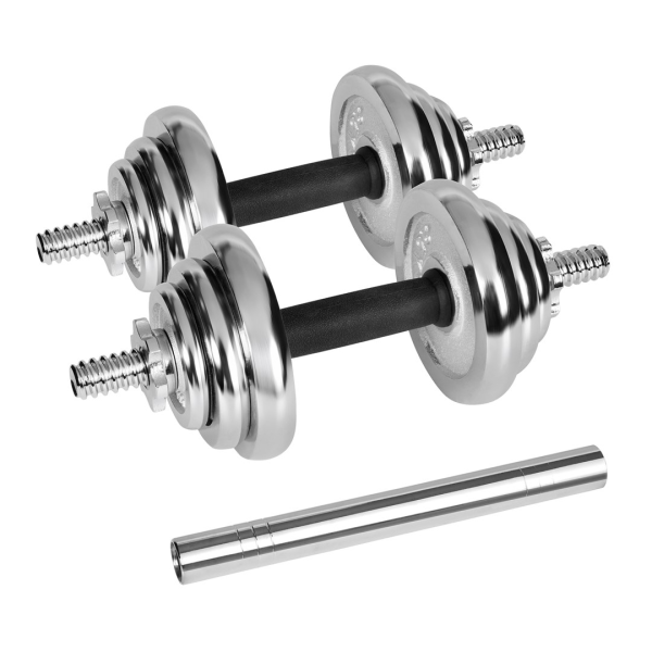 REBEL ACTIVE Chrome Adjustable Dumbbells in ...