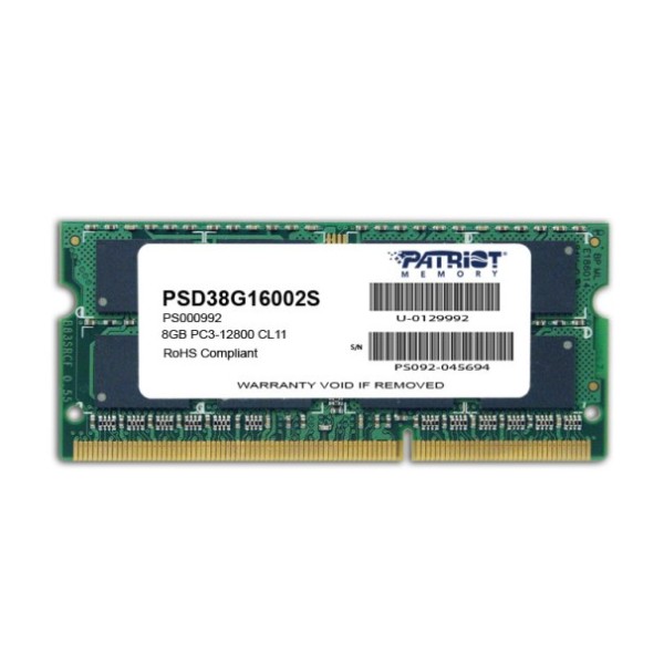 Patriot Memory 8GB PC3-12800 memory module ...