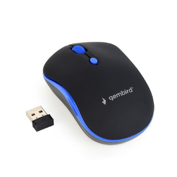 MOUSE USB OPTICAL WRL BLACK/BLUE MUSW-4B-03-B ...