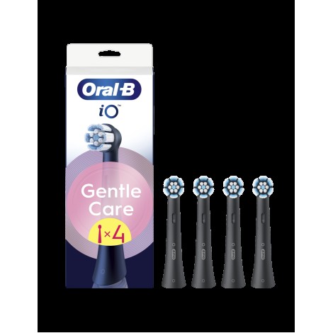 Oral-B Replaceable toothbrush heads | iO GentleCare | Heads | For adults | Number of brush heads included 4 | Black