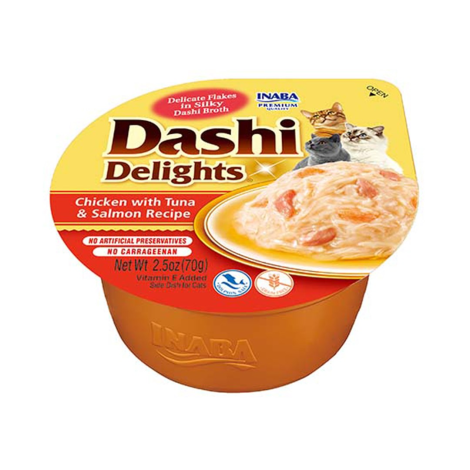 INABA Dashi Delights chicken tuna & salmon bouillon - cat treat - 70g