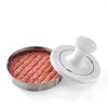 GEFU SPARK hamburger press Stainless steel, White Porcelain, Stainless steel