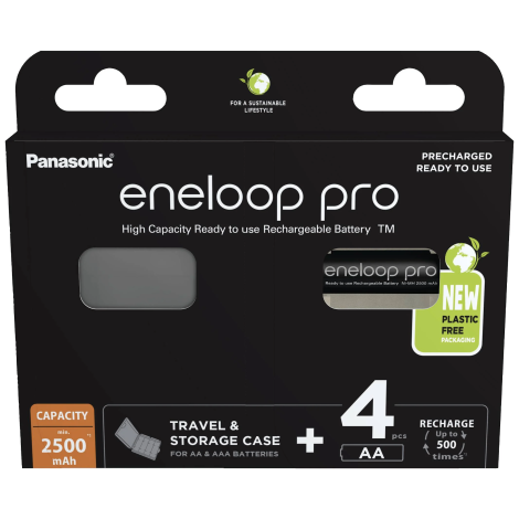 Panasonic | ENELOOP BK-3HCDEC4BE | AA | 2500 mAh | 4 pc(s)