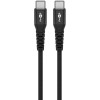 Goobay USB-C Supersoft Textile Cable with Metal Plugs, 2 m, black