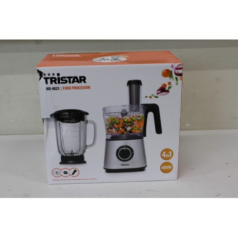SALE OUT.  | Tristar | Food Processor | MX-4823 | 600 W | Bowl capacity 1.5 L | Number of speeds 2 | Silver | DAMAGED PACKAGING