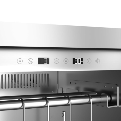 Caso | Dry aging cabinet with compressor technology | DryAged Master 380 Pro | Energy efficiency class Not apply | Free standing | Bottles capacity Not apply | Cooling type  Compressor technology | Stainless steel