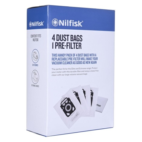 Nilfisk Elite hoover bags 107412688 4 pcs.