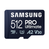 Samsung | MicroSD Card | PRO Ultimate | 512 GB | microSDXC Memory Card | Flash memory class U3, V30, A2 | SD adapter