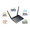 Router | RT-N12E | 802.11n | 300 Mbit/s | 10/100 Mbit/s | Ethernet LAN (RJ-45) ports 4 | Mesh Support No | MU-MiMO No | No mobile broadband | Antenna type 2xExternal 5dBi | No USB | 36 month(s)