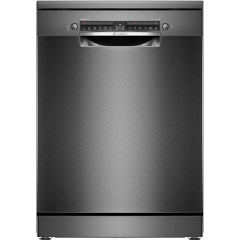 Dishwasher | SMS4EMC06E | Free standing | Width 60 cm | Number of place settings 14 | Number of programs 6 | Energy efficiency class B | Display | AquaStop function | Black inox