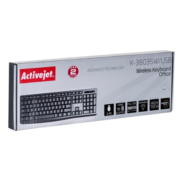 Activejet K-3803SW Keyboard wireless battery powered ...