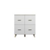 Cama sideboard LOTTA 110 4D white + sonoma oak