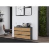 Topeshop M6 120 ANTRACYT/ART chest of drawers