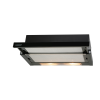 CATA | Hood | TF 2003 600 GBK | Telescopic | Energy efficiency class C | Width 60 cm | 390 m³/h | Mechanical control | LED | Black Glass