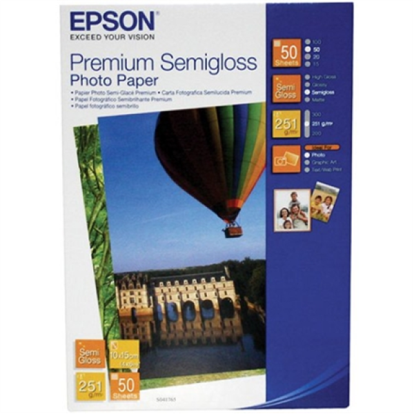 Epson Premium Semigloss Photo Paper 10x15cm, ...