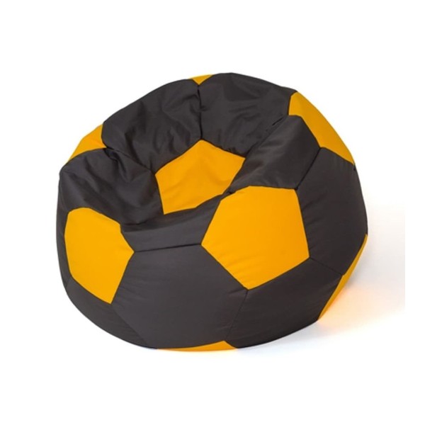 Sako bag pouffe Ball black-yellow XXL ...
