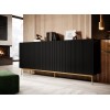 PAFOS chest of drawers on golden steel frame 200x40x102 matte black