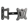 Maclean MC-417 Full Motion TV Monitor Wall Mount 13-32" 30kg max. VESA 100x100 Black Powder Coated Universal Holder Bracket Adjustable Wall Distance Rotating Tilting