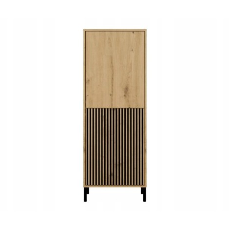 KAMARO 2DK SLIM/GŁ OAK ARTISAN DISPLAY CABINET