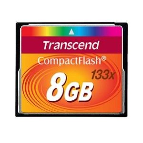 MEMORY COMPACT FLASH 8GB/133X TS8GCF133 TRANSCEND