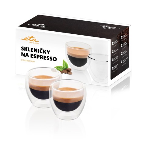 ETA | Espresso cups | ETA418193000 | For espresso coffee | 2 pc(s) | Dishwasher proof | Glass