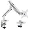 Ergo Office ER-751 Monitor Desk Mount Gas Spring 9kg Adjustable VESA 75x75 100x100 17" - 32" White Silver Clamp Mount Single Arm LED LCD QLED OLED