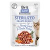 BRIT Care Sterilized Fillets in Jelly - duck and turkey fillets in jelly - wet cat food - 85 g